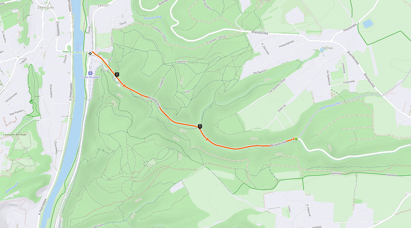 Same area on Strava