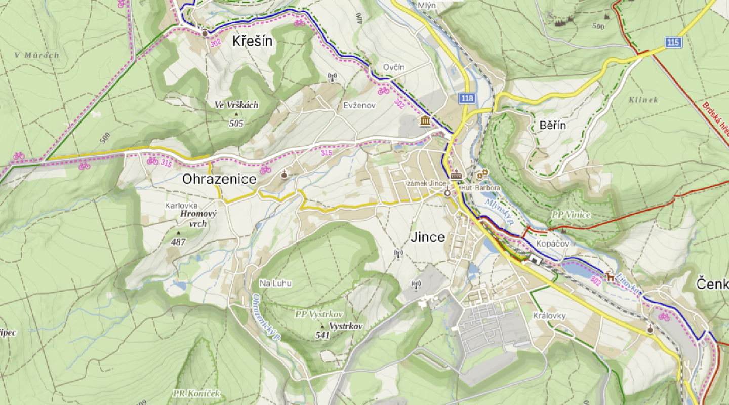 Same area on Mapy.com